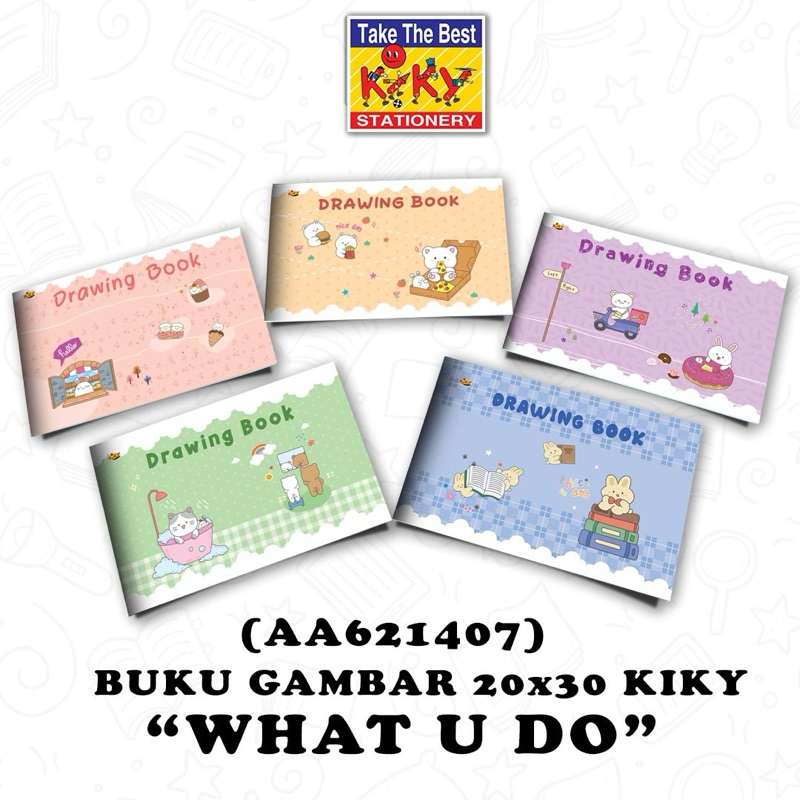 Jual [PAK] Buku Gambar KIKY A4 / ukuran 20x30 (1 pak isi 5 pcs
