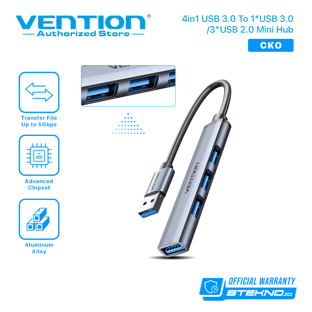 Jual Vention Usb Hub 4 Port 2.0 3.0 Ultra Slim Mini Design | Shopee ...
