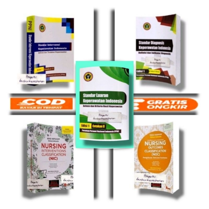 Jual PAKET 5 BUKU KEPERAWATAN, NIC NOC DAN ( 3S ) SIKI, SDKI, SLKI ...