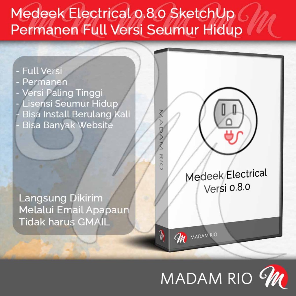Medeek Electrical SketchUp Pemasangan Listrik (Untuk Windows)