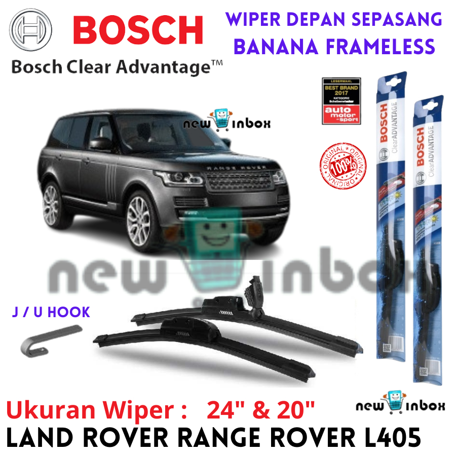 Jual Wiper Depan Mobil LAND ROVER RANGE ROVER L405 Sepasang Frameless ...