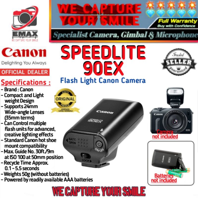 Jual CANON Speedlite 90EX Flash Light External Lampu Camera Jual CANON Speedlite 90EX Flash Light External Lampu Camera