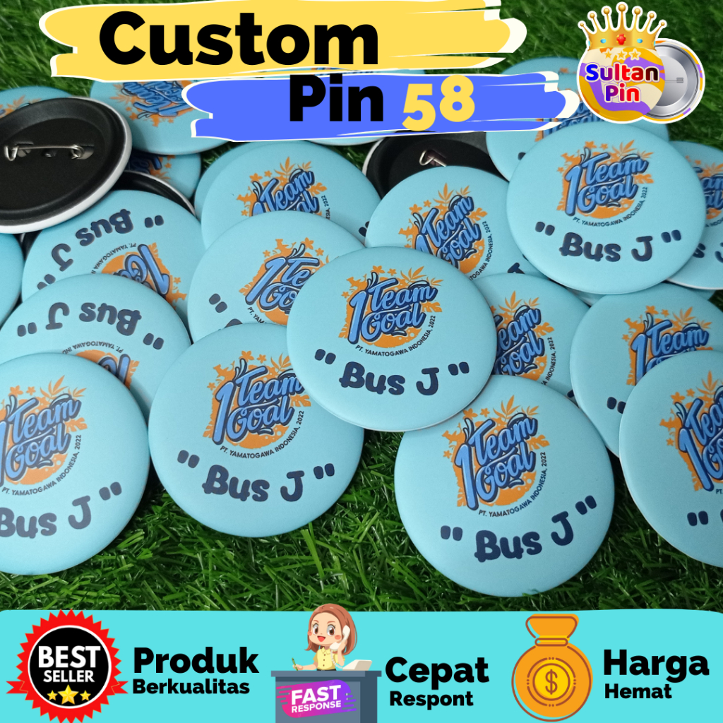 Jual Cetak Pin Custom 58 / Pin 58mm / PIN PENITI / PIN BROS / PIN ...
