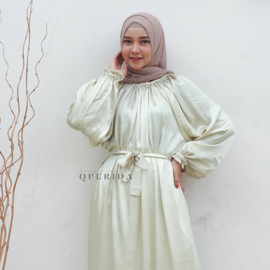 Jual Only Dress Gamis Havia Shimmer Silk Cradenza Premium Jumbo Gamis