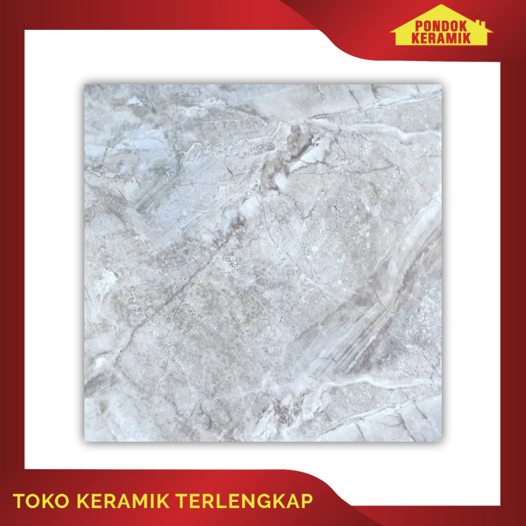 Keramik Lantai Signature 50x50 Parker Grey Motif Marble Marmer/ Keramik Rectified