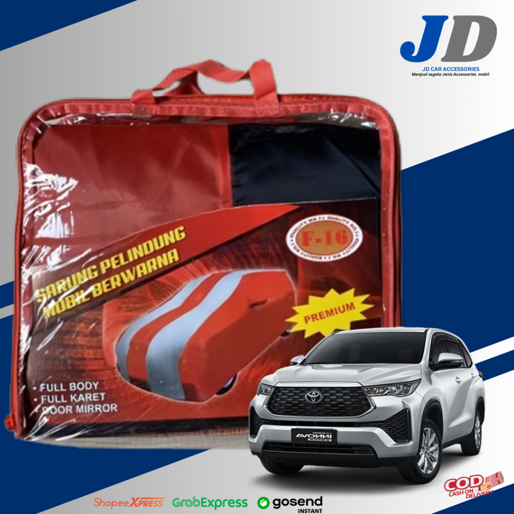 Jual Body Cover Innova Zenix Warna F Sarung Mobil Innova Zenix Warna Premium Merah Hitam