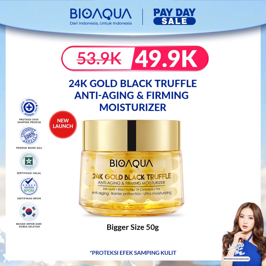 Jual BIOAQUA 24K Gold Black Truffle AntiAging Skincare BPOM Firming
