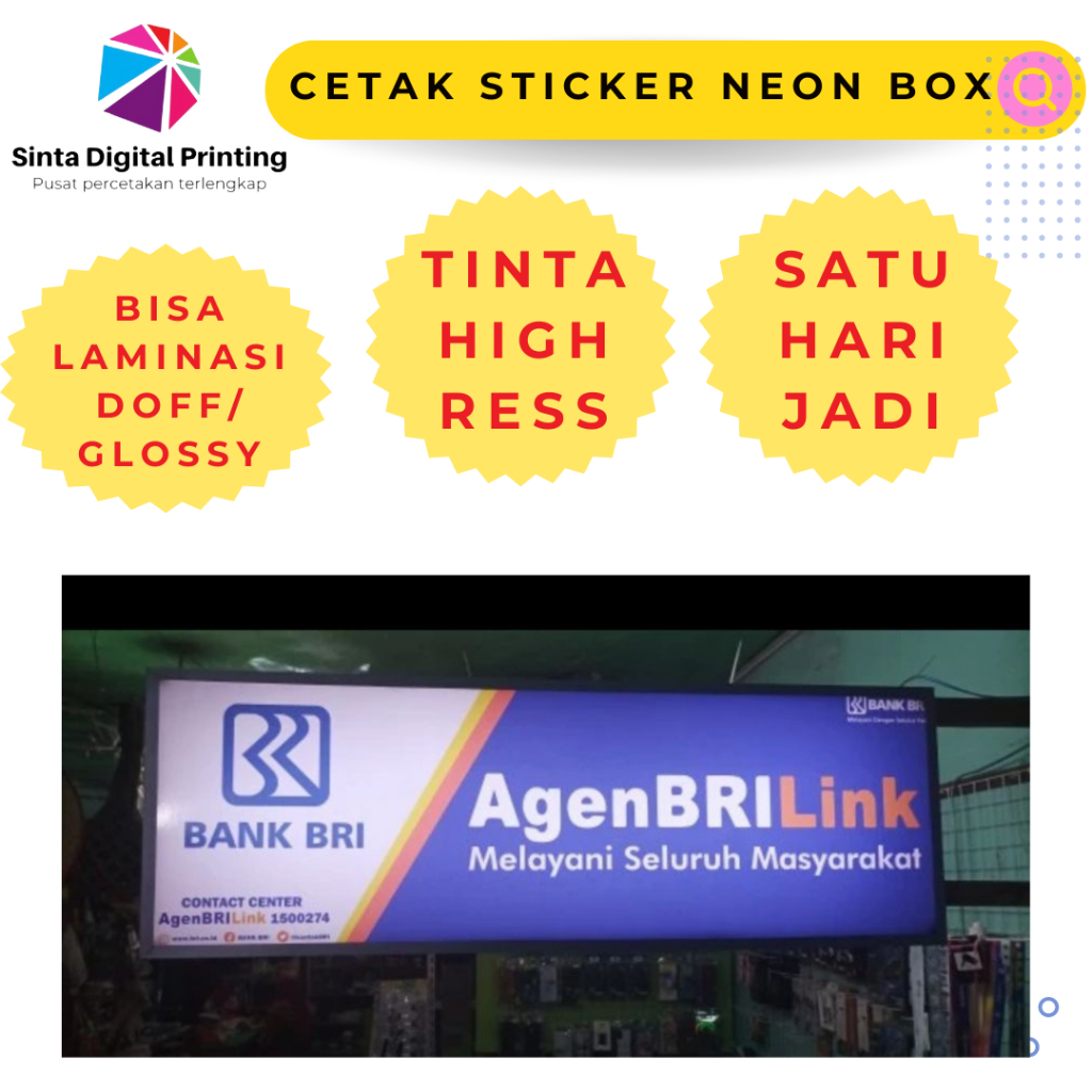 Jual Cetak Stiker Neon Box Outdoor Ritrama Vinyl / Sticker Custom ...
