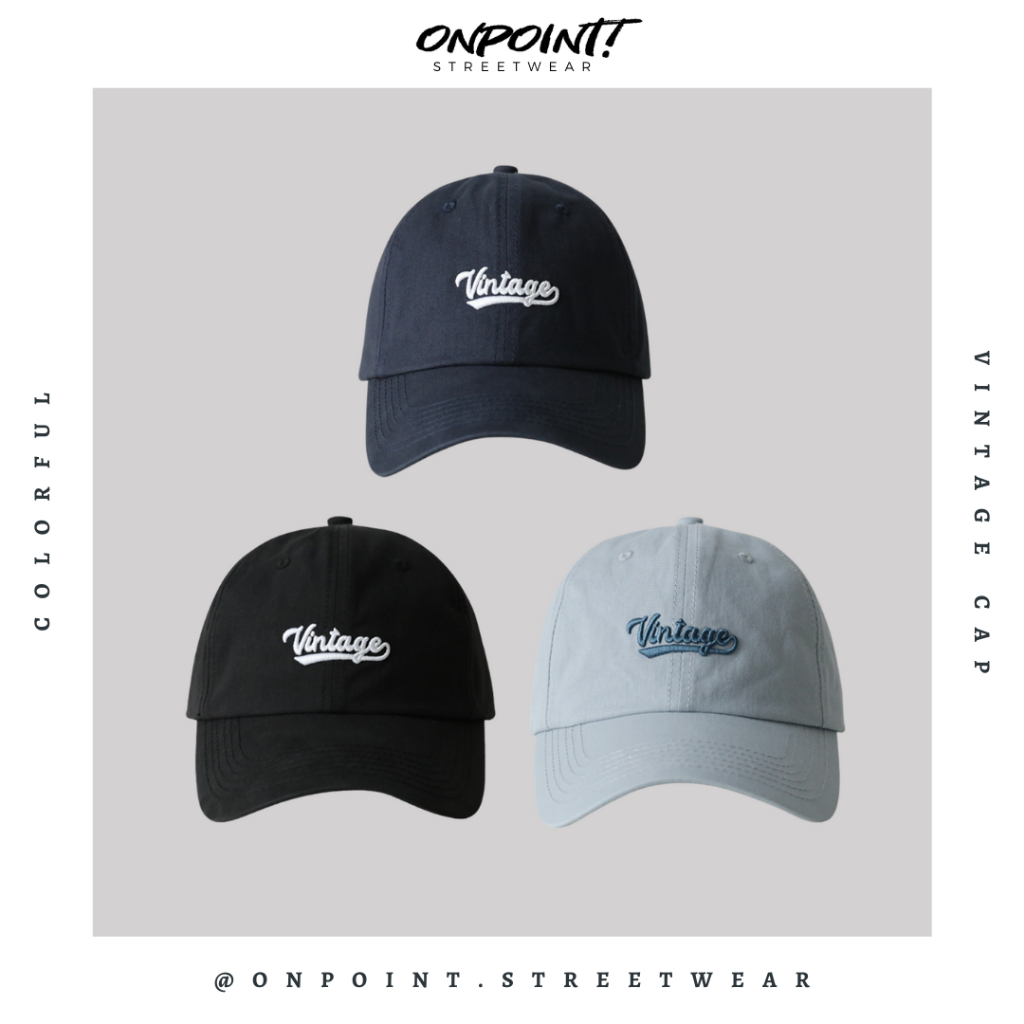 Jual Vintage Cap - Topi pria distro topi pria bisbol topi pria dewasa