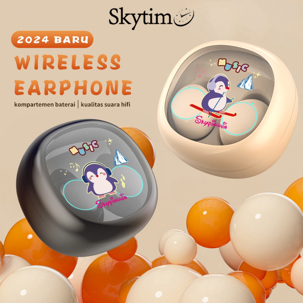 Jual Skytime Earphone Bluetooth Karakter WIreless Headset Cute ...