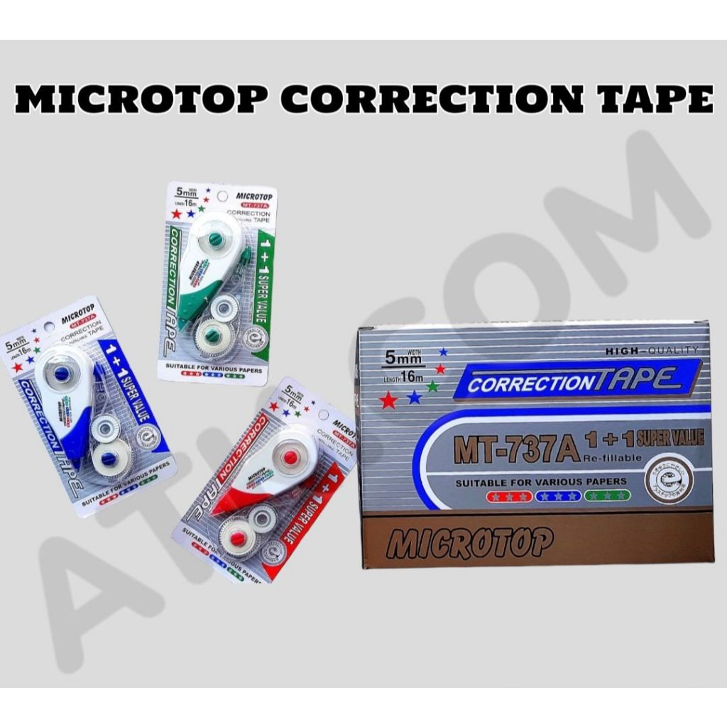 Jual Microtop Correction Tape MT-737A / Tipex Kertas murah / Cocok ...