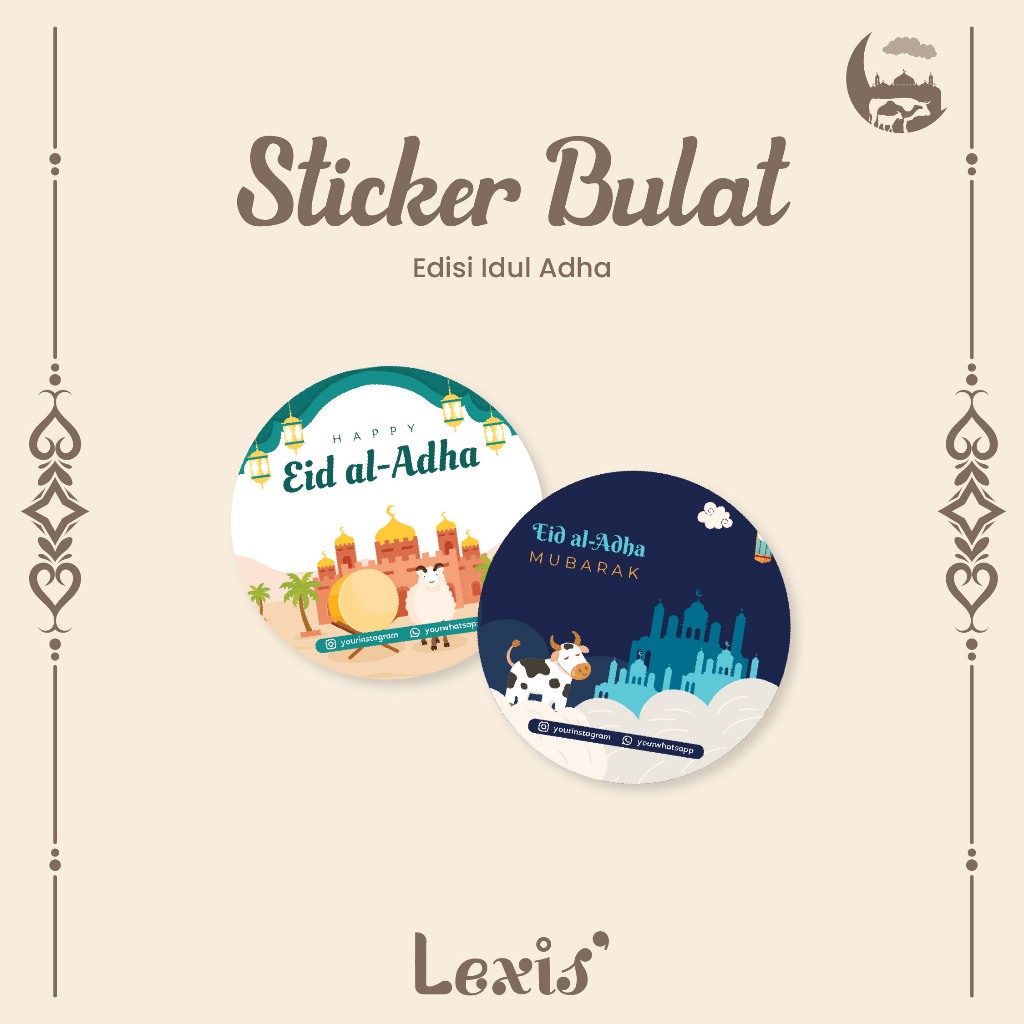 Jual Sticker Bulat Vinyl / Chromo Edisi Hari Raya Idul Adha 2024