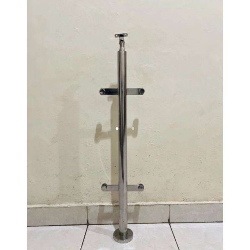 Jual tiang railing pipa untuk kaca ss 304 & 201 ukuran pipa 2