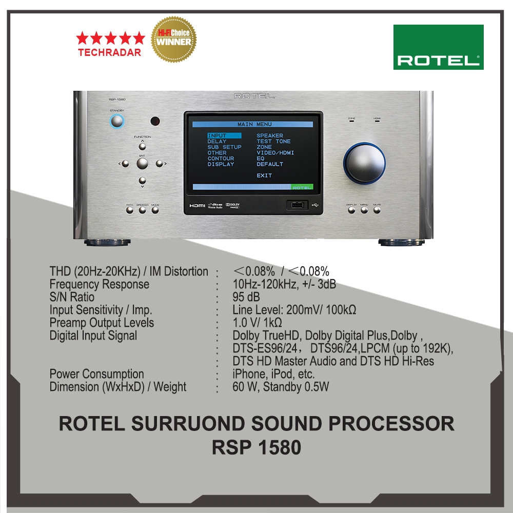 Jual Rotel RSP-1580 7.2 HiFi Home Theatre AV Processor | Shopee Indonesia