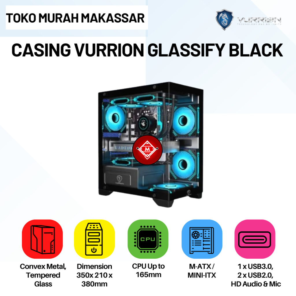 Jual CASING VURRION GLASSIFY BLACK & GLASSIFY FROZE EDITION / CASE22 ...