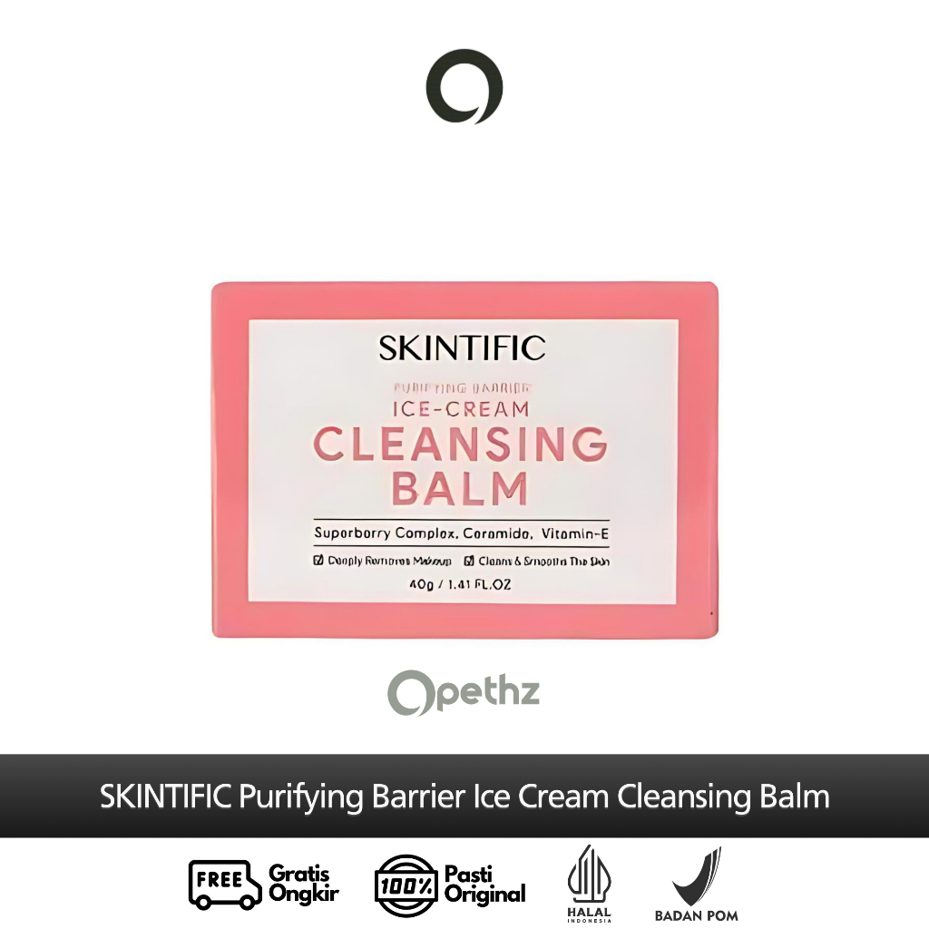 Jual SKINTIFIC Purifying Barrier Ice Cream Cleansing Balm Waterproof
