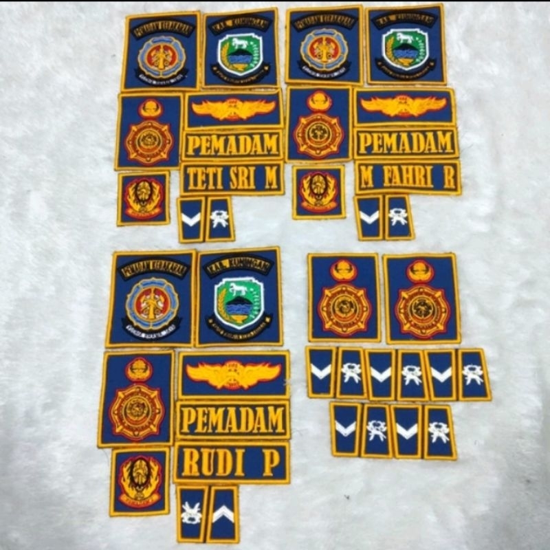 Jual Atribut Bordiran timbul DAMKAR Pemadam satuan bordir Pemadam ...