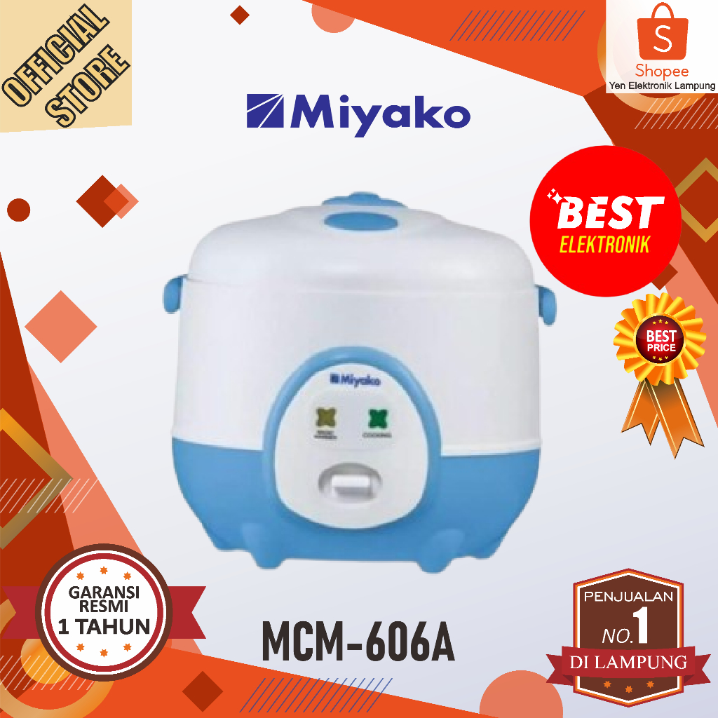 Jual Magic Com MIYAKO MCM 606 A Penanak Nasi Mini Kapasitas 0,6 Liter ...