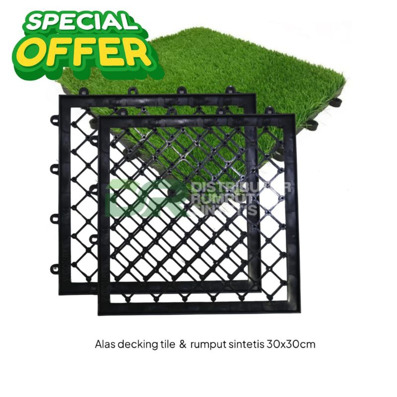 Jual Decking Tile Rumput Sintetis Bongkar Pasang uk 30x30cm | Shopee ...