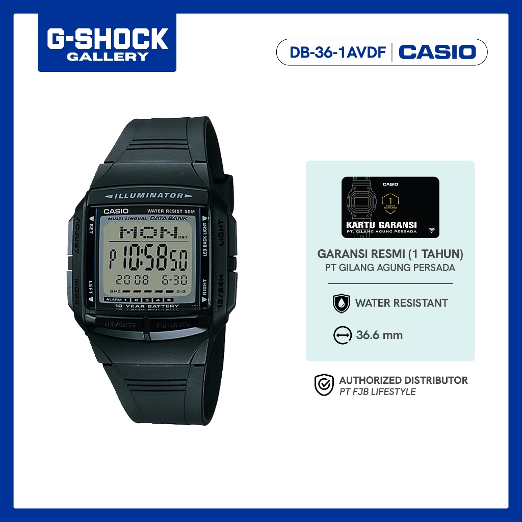Jual Casio Original DB-36-1AVDF Jam Tangan Pria Digital | Shopee Indonesia