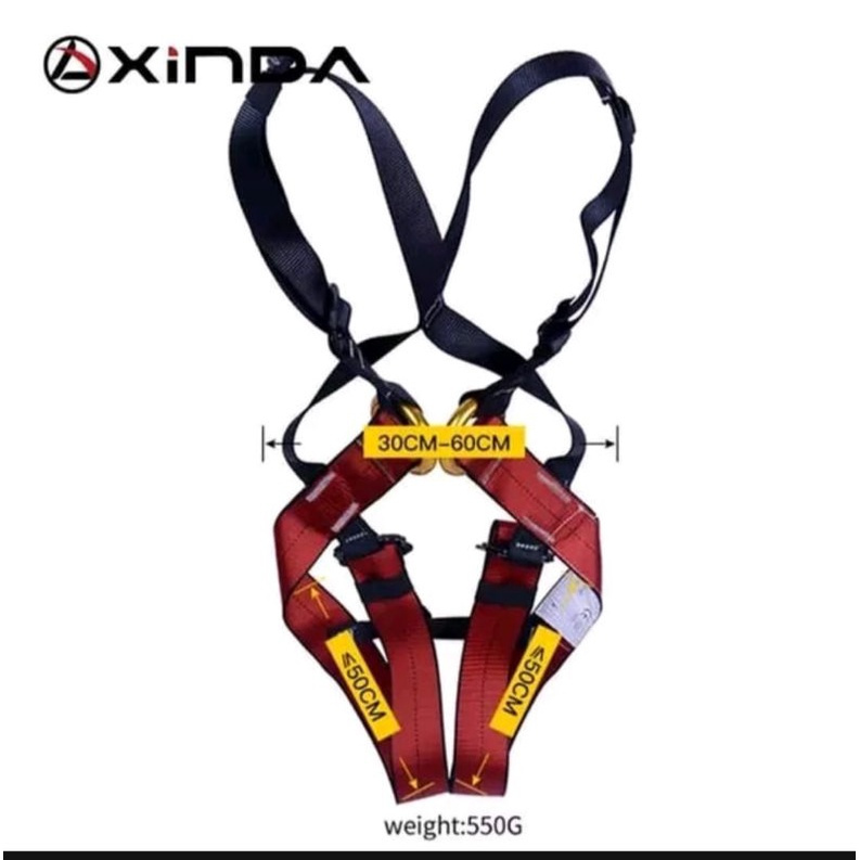 Jual Tali Climbing Safety Xinda Halfbody Harness 9510 / Harness XINDA