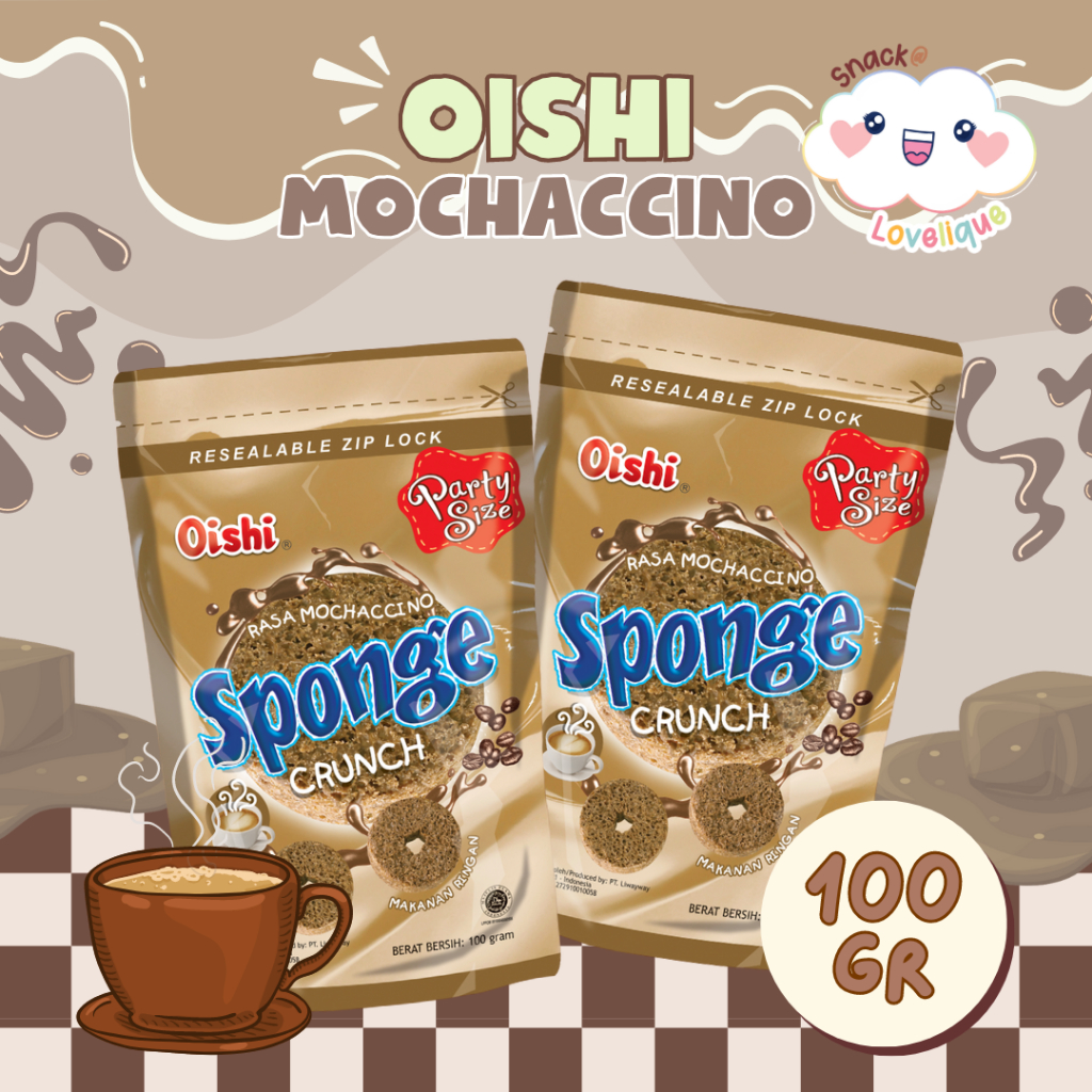 Jual Oishi Sponge Crunch Pouch Zip Lock 100gr All - Variant ( Coklat ...