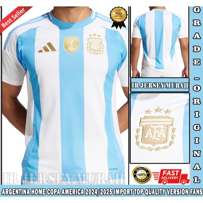 Jual JERSEY ARGENTINA HOME COPPA 2024/2025 IMPORT GRADE ORI TOP QUALITY