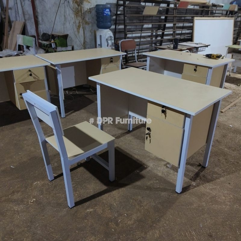 Jual Meja Guru Set Kursi - Meja Kantor - Meja Kursi Guru - Meja Kursi