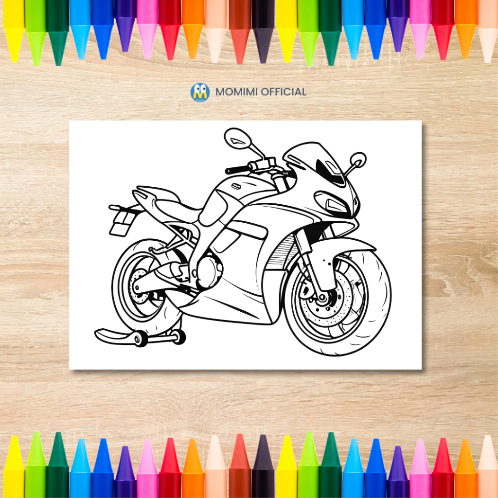 Jual KERTAS MEWARNAI ANAK TEMA KENDARAAN / KERTAS GAMBAR MEWARNAI UNTUK