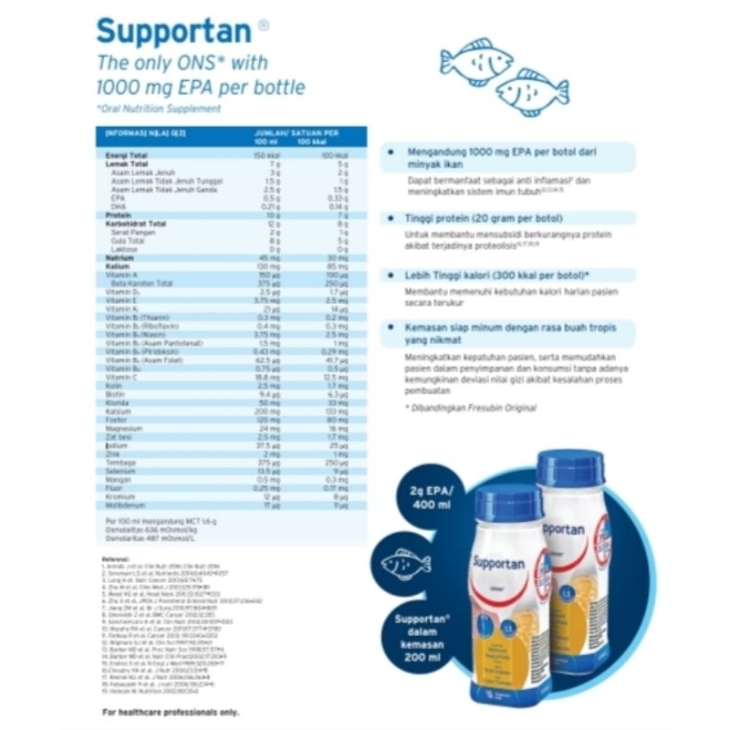 Jual supportan susu nutrisi 1.5 kcal | botol 200 ml | Shopee Indonesia