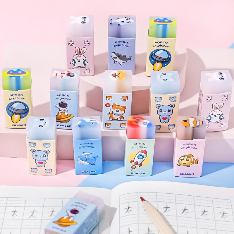 Jual PENGHAPUS PENSIL / PENCIL ERASER 1 Pack / 1 set (isi 3pcs beda ...