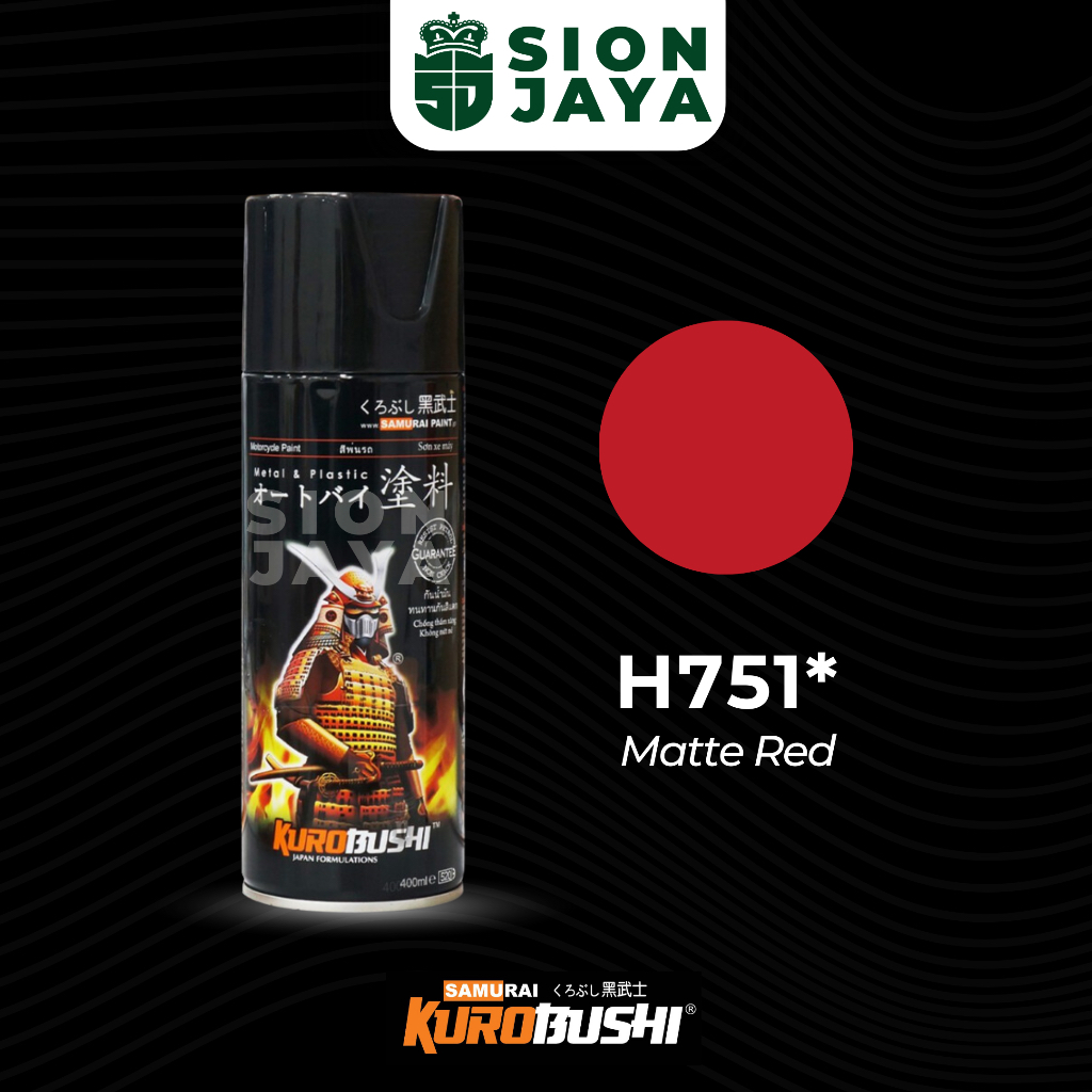 Jual Pilox/Pylox/Cat Semprot Samurai paint Matte Red H751 | Shopee ...