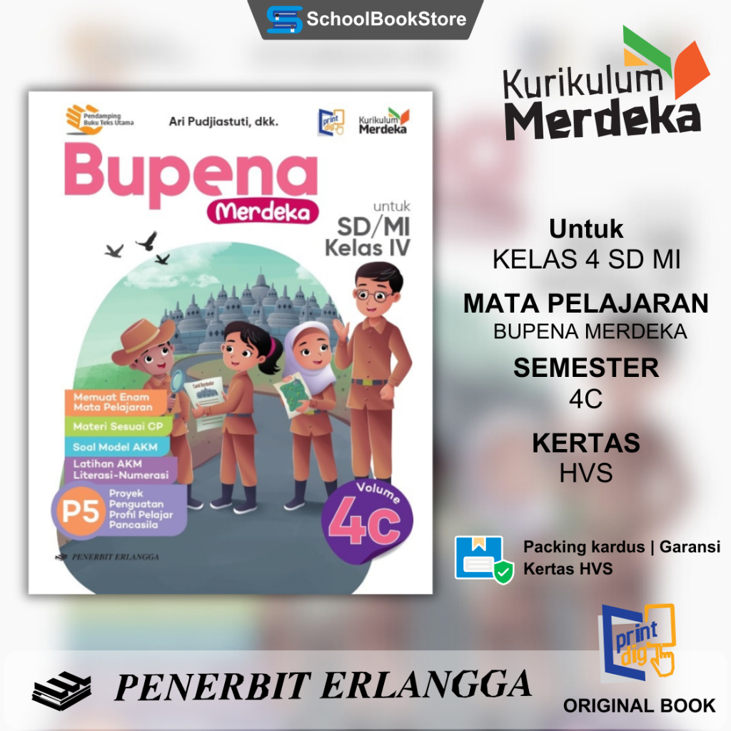 Jual Buku Bupena Merdeka 4C Kelas 4 Volume C Kurikulum Merdeka Penerbit ...