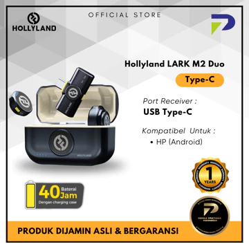 Hollyland Lark M2 Mic Wireless Kamera HP Mixer With Charging Case