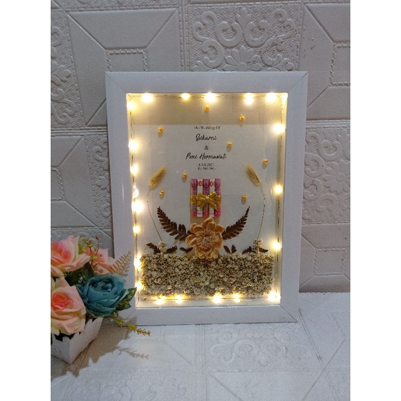 Jual Mahar Pernikahan Frame 3d Lampu led | Shopee Indonesia