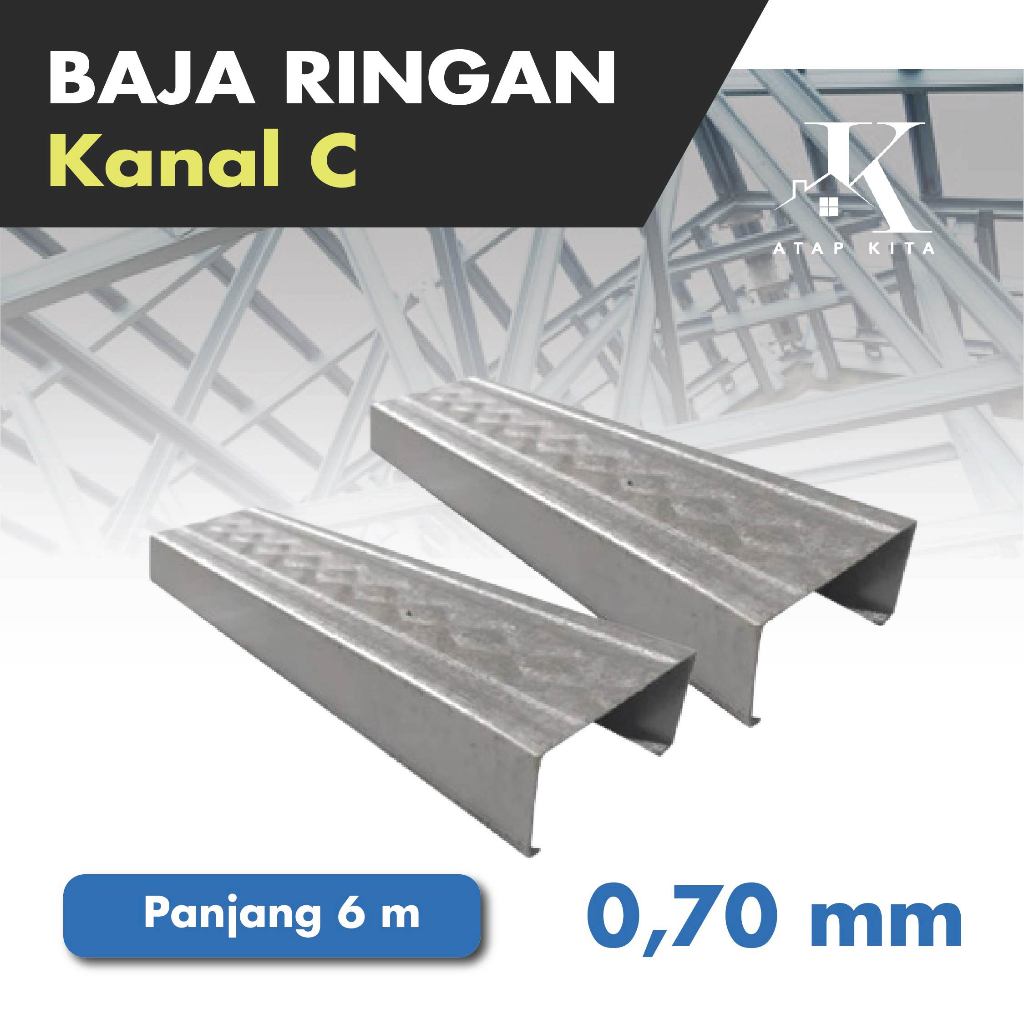 Jual Baja Ringan 0.70 mm / Kanal C / CNP Baja Ringan / C75 / Truss C75 ...