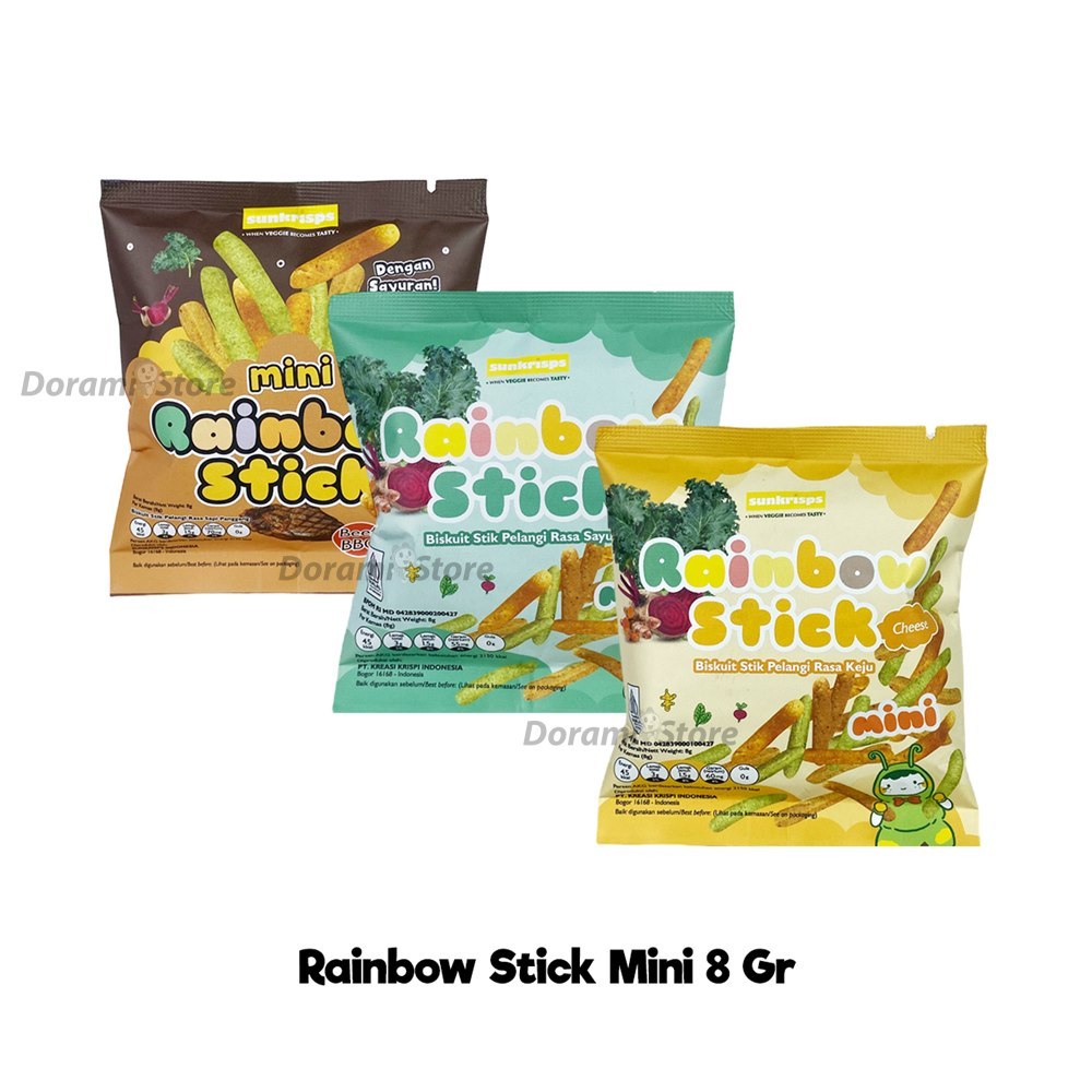 Jual Sunkrisps MIni Rainbow Stick 8gr / Camilan Bayi Mini Stik Pelangi ...
