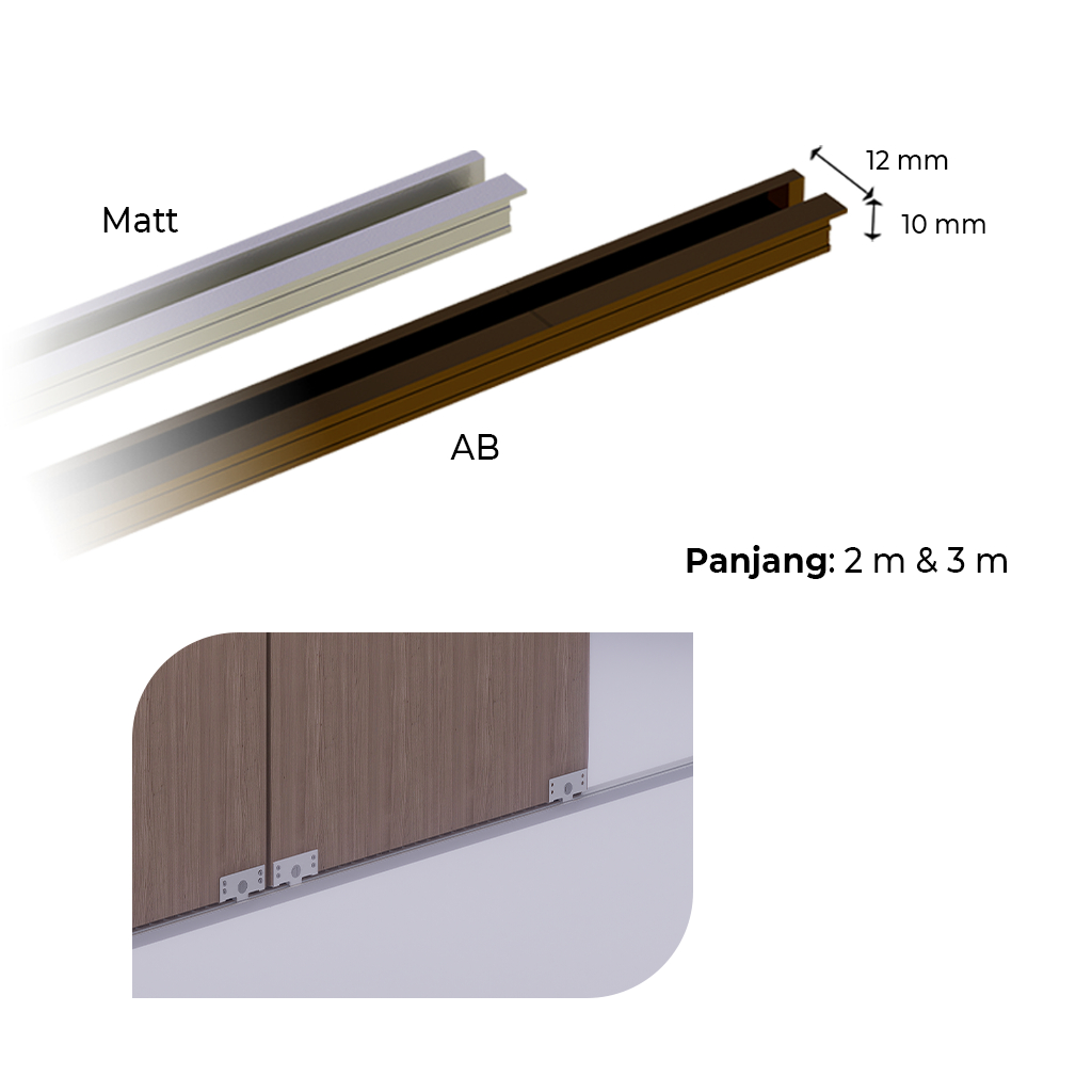Jual Rell Pintu Sliding Yane / Sliding Door Rail DT08 | Shopee Indonesia