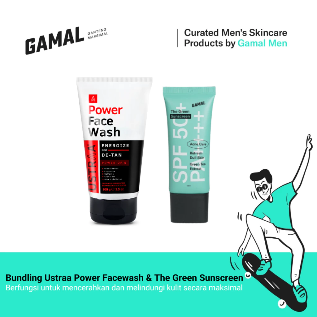 Bundling Ustraa Power Facewash & The Green Sunscreen