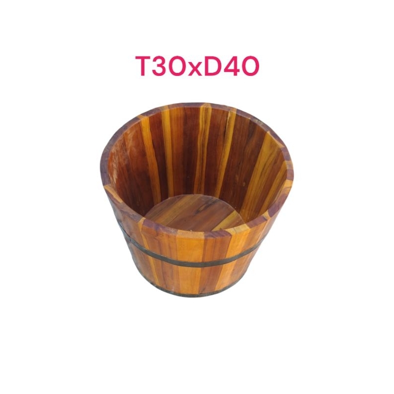 Jual Ember kayu jati ukuran Tinggi 30 Diameter 40/ ember T30x40 ...