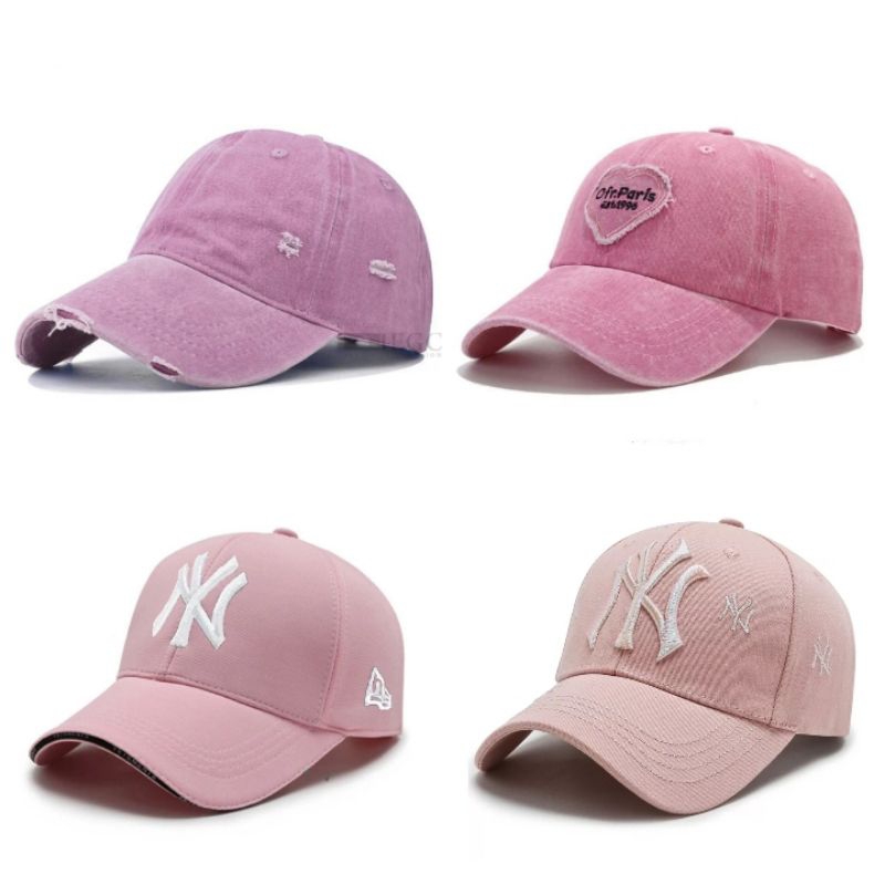 Topi Baseball Wanita Serba Warna Pink Import_ Topi Baseball Wanita Import _  Baseball Cap_ Sulsel