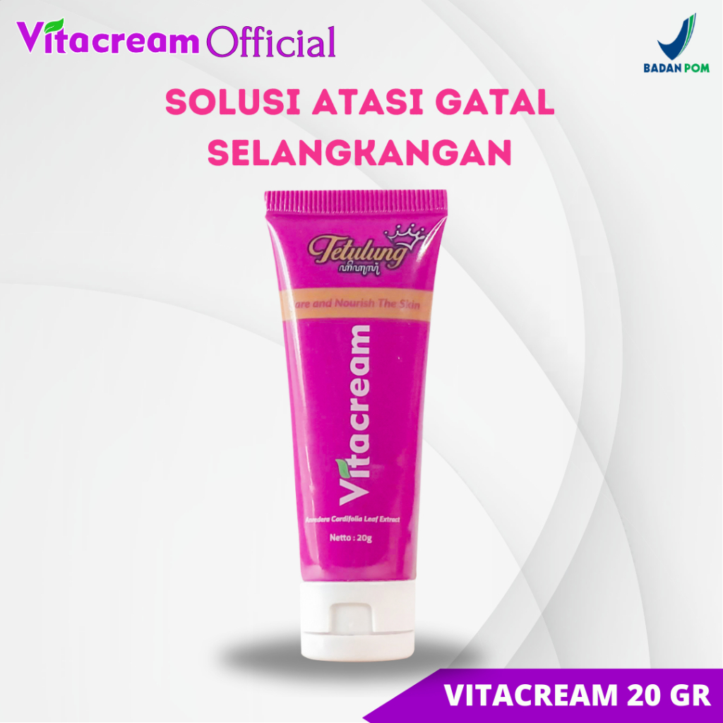 Jual VITACREAM Salep Gatal Jamur Selangkangan Dan Hitam 20gr | Shopee ...