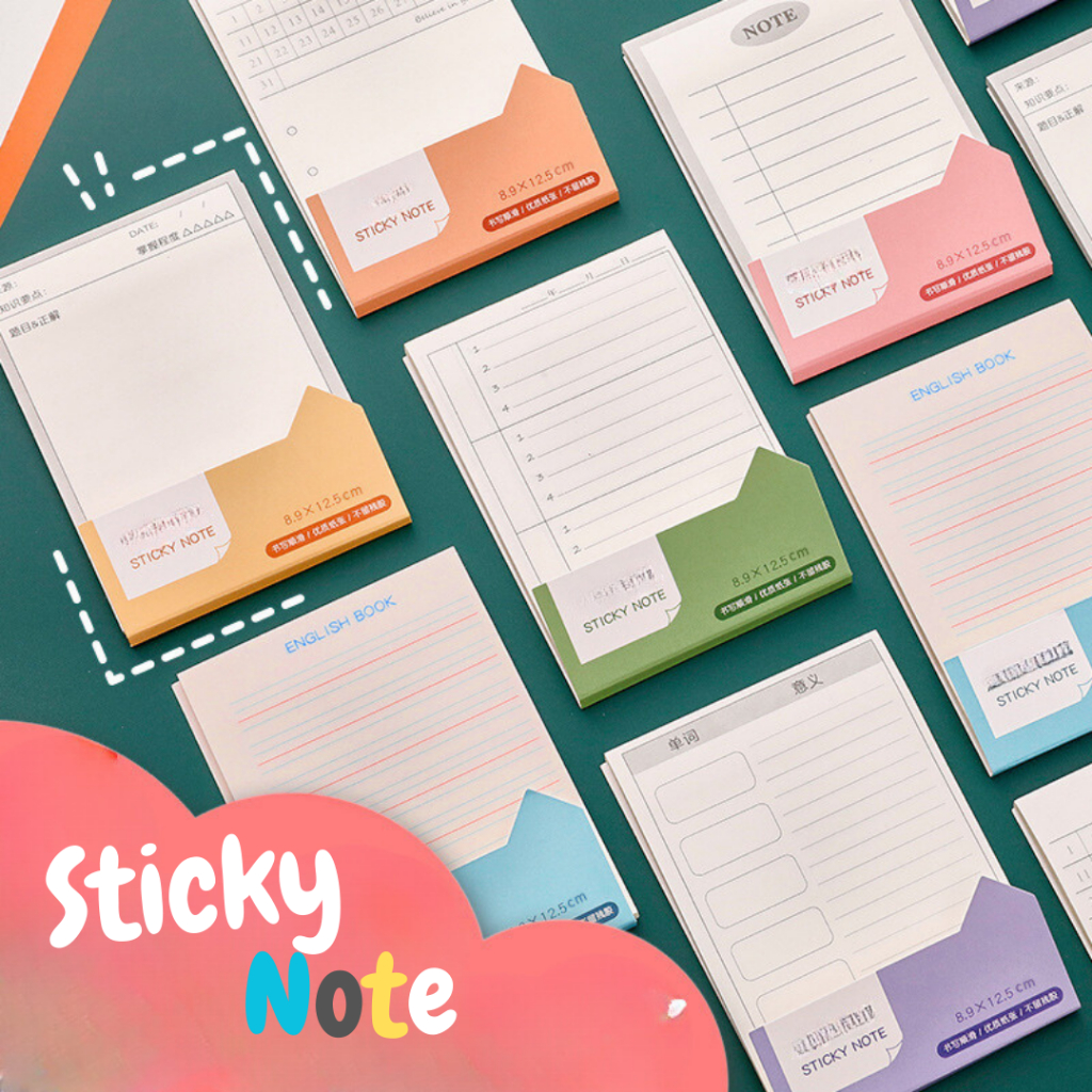 Jual GOJI Sticky Notes Isi 50 Lembar Lucu Memo Daily Cute Model Buku ...
