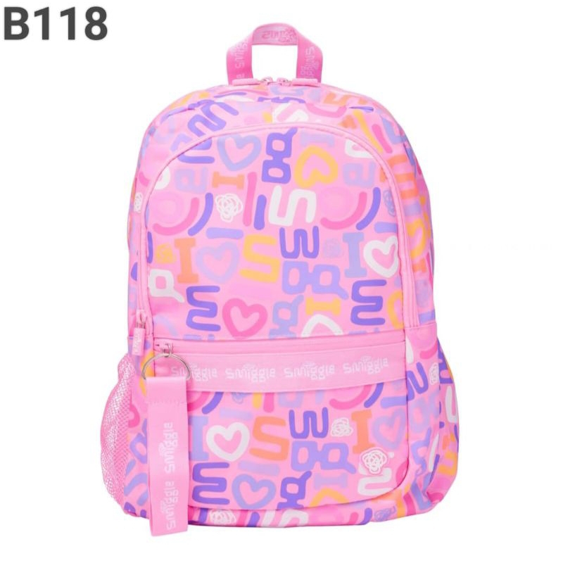 Jual SET BACKPACK TAS RANSEL SEKOLAH LOVE SMG PINK | Shopee Indonesia