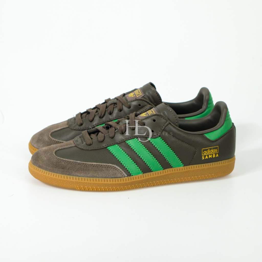 adidas gazelle silver green womens Adidas Samba Shadow Olive Preloved Green Gum IG6175  Sneaker Junkies