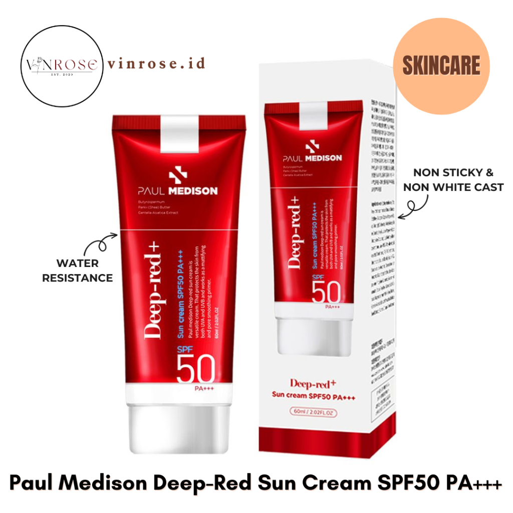 Jual Paul Medison Deep-Red Sun Cream SPF50 PA+++ Korea Sunscreen ...