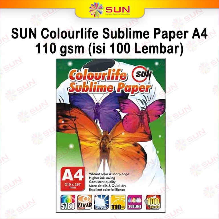 Jual ART G7V4 Kertas Sablon Sublim Transfer Paper A4 11 Gsm SUN ...