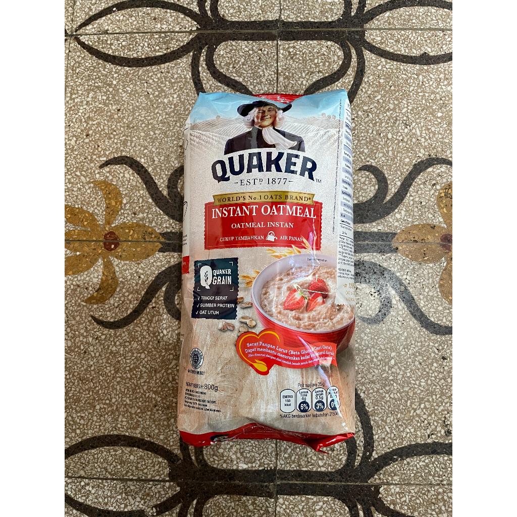 Jual Quaker Instant Oatmeal 800 gr (FREE BUBBLE WRAP & KARDUS) | Shopee ...