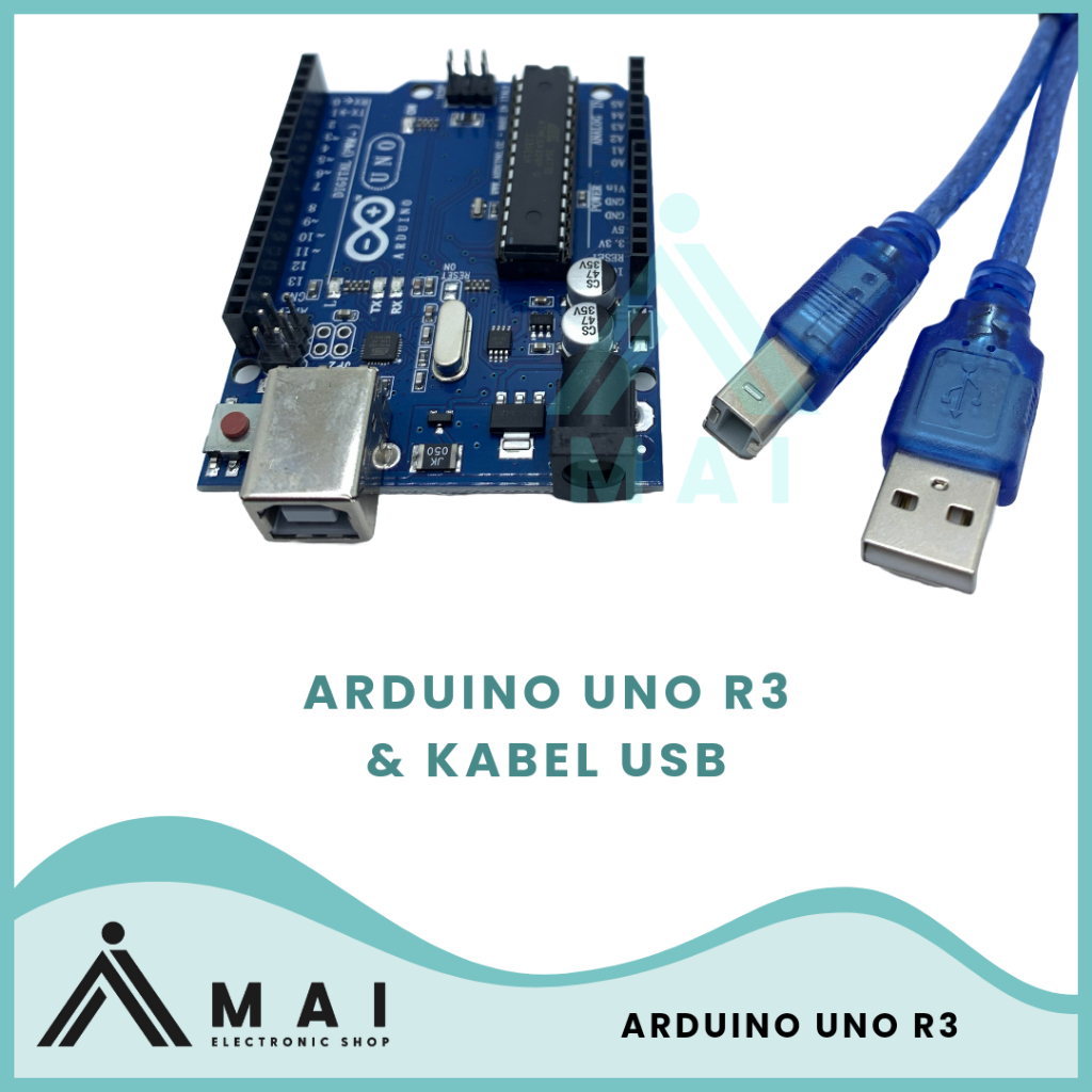 Jual Arduino UNO R3 Clone DIP atmega with Cable USB Compatible | Shopee ...