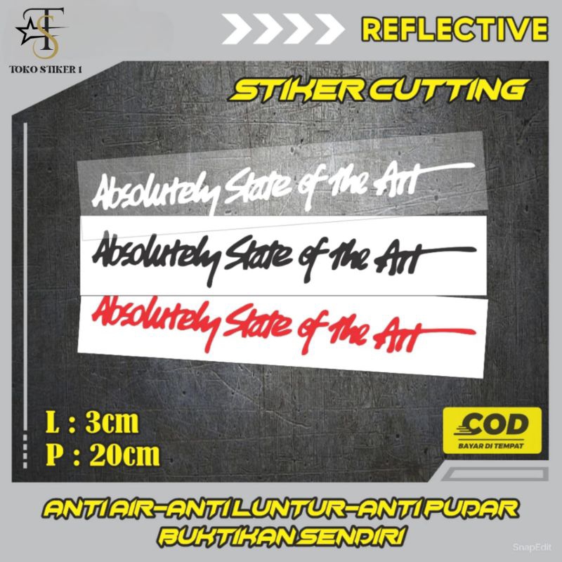 Jual Stiker Sticker cutting Absolutely state of the art | Shopee Indonesia